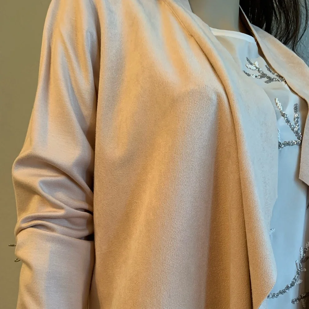 Chico’s Drape Jacket (Size 0) Frosted Petal Color - Picture 6 of 13